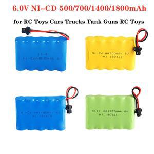 6V 배터리 팩 NICD 충전식 500mah RC 장난감 자동차 트럭 탱크 총 AA