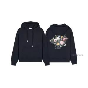 [WOOYOUNGMI] FW25 남성 플라워 백로고 후디 W253TS36 723B 118855