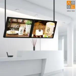 국산 각도조절 LED 라이트패널 천장형 메뉴판 100x57cm 식장 식당 학원 포스터