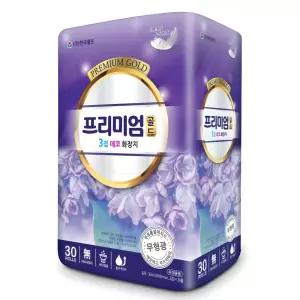 프리미엄골드3겹 데코 화장지 천연펄프 함유