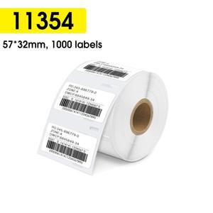 Lw11354 LW 호환 라벨 Dymo Labelwriter 프린터 lw550 용 5732mm 1000 자체 접착 흰색 스티커