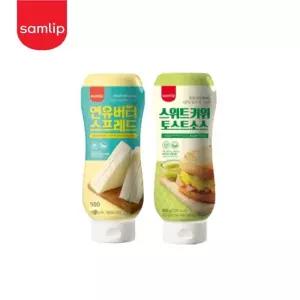 (매장정품)삼립 연유버터 스프레드 500g 1병+스위트키위 토스트소스 1병