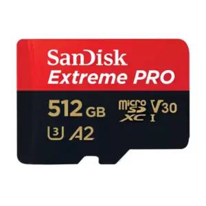 4K영상 촬영용 샌디스크 마이크로 SD 카드(512GB) 메모리 휴대폰 핸드폰