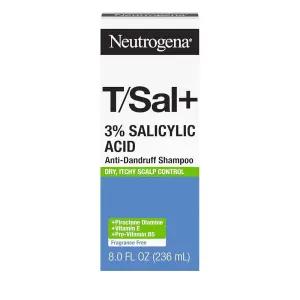 Neutrogena T/Sal+ 비듬 방지 샴푸, 3% 살리실산, 지속적인 가려운 각질을 제거하고 두피에 수분을 더합니