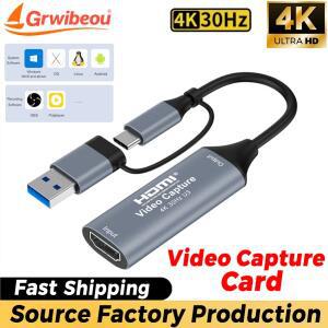 4K HDMI 호환 USB 3.0/2.0 타입 C 비디오 캡처 카드 1080P MS2130 그래버 레코드 게임 녹화 라이브 스트리