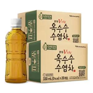 광동제약 옥수수수염차 무라벨 330ml 40개
