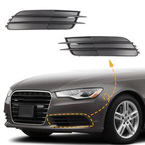 호환 Audi A6/A6 Quattro 2012-2015 4G 용 앞 범퍼 아래 안개등 프레임 램프 트림 그릴 커버 0807681 4G 0807682 자동차 액세서리