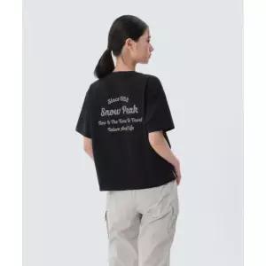 스노우피크 snowpeak APPAREL 에어로쿨 여성 컬러 세미크롭 반팔 티셔츠 S25MWFTS77 Black 216990