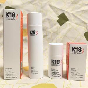 150ml K18 리브인 분자 케라틴 리페어 헤어 마스크, 손상된 모발을 부드럽게 회복시켜주는 딥 케라틴 트리