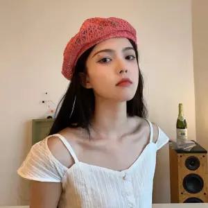레이스 베레모 망사베레모 화가모자 여자빵모자 각잡힌 베레모코디 데일리 레이스모자 헌팅캡 여름모자