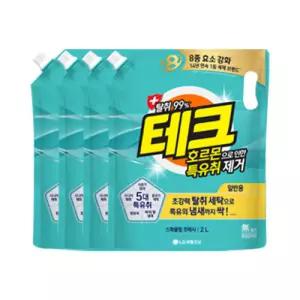 액체세제 테크 호르몬 제거 액체세제 일반 리필 2L 4개