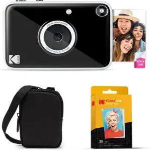 Kodak Printomatic 즉석 인쇄 디지털 카메라 스타터 번들 휴대용 케이스 Zink 20pk 스티커 뒷면 사진 용지