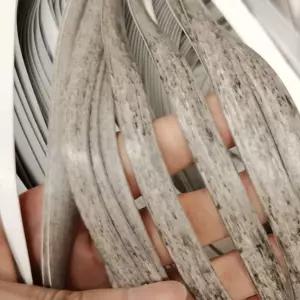 퀸박스 8mmx328피트 플라스틱 PE 위커 수리 재료 평평한 라탄 DIY 가구 니트 의자 테이블 바구니 회색