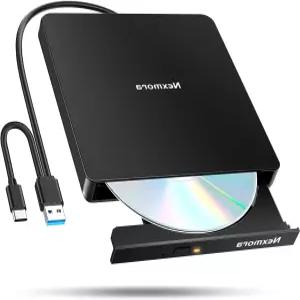 혁신 고속 USB 3.0 호환 CD DVD 드라이브 외장 콰이어트 플레이어 및 TypeC 연결 읽기/쓰기 버스 전원 경량