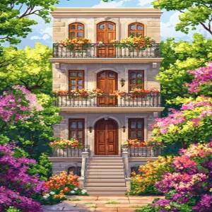 가정용 페인트 바이넘버 키트 꽃 숫자 유화 색칠 캔버스 공예 아트 브러시와 아크릴 물감이 DIY 그림