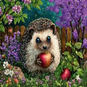 숫자 유화 초보자용 DIY 아크릴 물감 색칠 키트 Paint by Numbers 와 어른을 위한 손그림 고슴도치 꽃