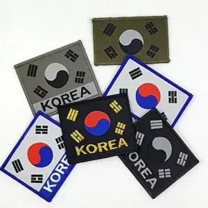 [소노스코리아]밀리터리 와펜 암수부착패드기본제공 태극기 자수 패치 부착용 고급-WFNWBY5