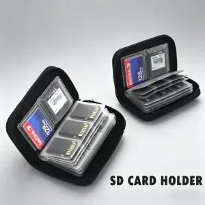 1pcs 메모리 카드 보관 가방 운반 케이스 홀더 지갑 CF/SD/마이크로 SD/SDHC/MS/DS 게임 액세서리용 22