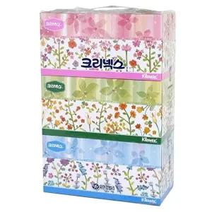 [깨끗한나라]고품질 TBZ 크리넥스 사각티슈 250콤비 250매3개 박스 6개입 곽휴지 사각티슈 각휴지 각티슈