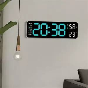 led 디지털 시계 인테리어 무소음 온습도 led 벽걸이 시계 모던 온습도계 기능 알람 표시 탁상