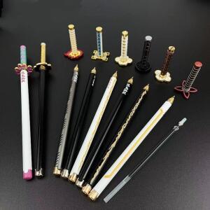 20cm 시그니처 펜 미츠리 시노부 탄지로 합금 실물 크기 애니메이션 캐릭터 액세서리 사무용품