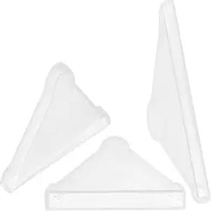 세라믹 유리 금속 시트용 MECCANIXITY PP 코너 프로텍터 삼각형 37x4mm 클리어 팩 50개