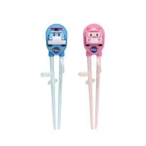 유아용젓가락 로보카폴리 에디슨 젓가락 1단계 (폴리+앰버) 2개세트