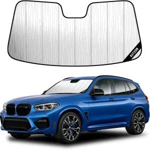 BMW X3용 윈드실드 선 쉐이드 2018~2024 맞춤형 커버 보호 대시보드 접이식 자동차 창문 - X3 액세서리