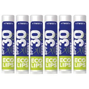 에코 립스 클래식 스포츠 와이드 스펙트럼 자외선 케어 립밤 6팩 미국산클래식 바닐라 SPF 30