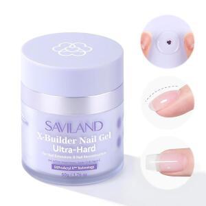 에어 쿠션 디자인의 SAVILAND 울트라 하드 빌더 네일 젤 키트 100개의 폼 케어 DIY 아트 클리어 캐스터 오일 VE 베이스