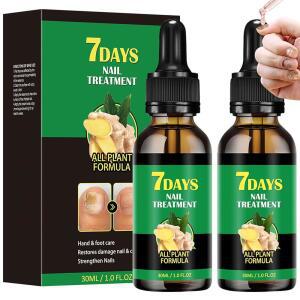 7일 진저 네일 2Pcs 서포트 케어 관리에 도움 영양 케어 세럼 네일용 큐티클 코팅 코팅 오일 세럼