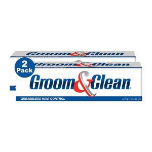 남성용 Groom & Clean 헤어 스타일링 젤 중간 유지 기름지지 않음 번들거림 없음 씻어내고 4.5온스 2팩