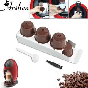 Arshen 돌체 구스토 플라스틱 리필 커피 캡슐, 스푼 브러시 포함, 200 번 재사용 가능, 네스카페 호환, 세