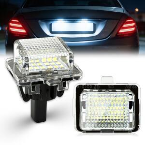 2개 캔버스 LED 번호판등 자동차 루체스 메르세데스 호환 벤츠 호환 CLA 클래스 W204 W221 C117 R172용