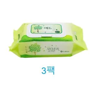 x3 유아 노인 민감피부 은나노 대형 순한물티슈 안심물티슈 요양원 냄새제거티슈 간호용품 청결