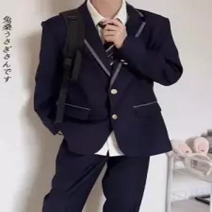 록쉬블몰 남사친 캐주얼 교내 춘추 캠퍼스 재킷 정장세트 교복 제복 정장 HO3