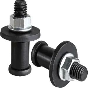Hbxdeco 2PCS 테일 게이트 스트라이커 볼트 38427 너트가 장착된 스테인리스 스틸 도어 래치 Silverado