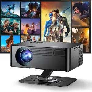 넷플릭스 및 180 스탠드 스마트 프로젝터 WiFi 블루투스 AI 오토 포커스 키스톤 휴대용 영화 1080P 4K 지원