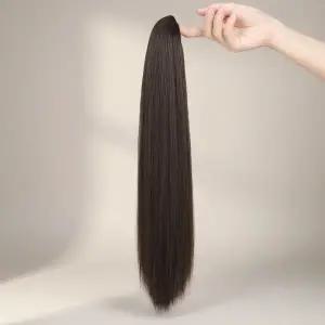 집게형 포니테일 가발 자연스러운 긴머리 붙임머리 묶음머리
