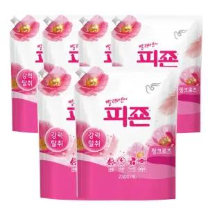 피죤 강력탈취 섬유유연제 핑크로즈 리필, 2300ml, 6개