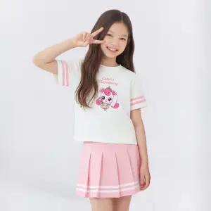 캐치 티니핑 여아용 하츄핑 반팔 티셔츠 플리츠 테니스 스커트세트PK