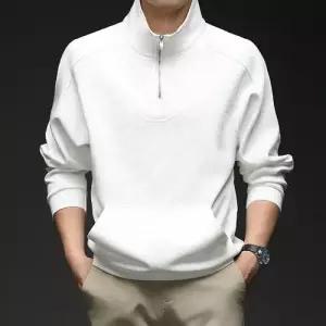 샤오원샵 남자 캐주얼 가을 하이넥 긴팔 맨투맨 상의 반집업 후드 키작남 꾹3