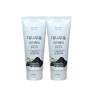 해피바스 폼 대나무숯 피지케어 클렌징 폼 200g x2개
