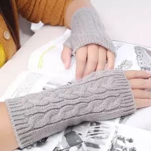 [하프클럽/]겨울 암워머 보온 니트 꽈배기 여자 핑거리스 장갑