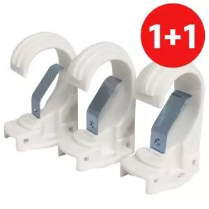 1+1 커튼브라켓 (화이트35mm) K349 커텐봉 링고절 브라 받침대 고리 거치 걸이