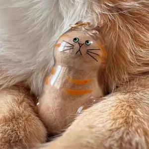 [하프클럽/]캡슐 고양이 키링 열쇠고리 13283 DD 보관 털 고양이