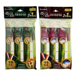 대나무 칫솔 잇몸 시린이 전문 초극세모 2+1 치아관리
