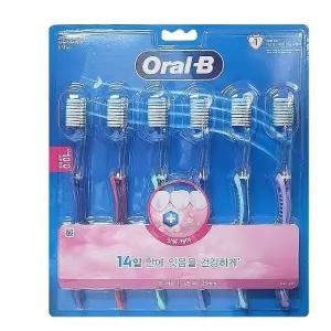 Oralb 고탄력 초미세모 잇몸케어칫솔 6P