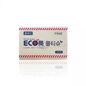 에코미 물티슈 플레인 400매 식당용 업소용 음식점 일회용 위생 대용량
