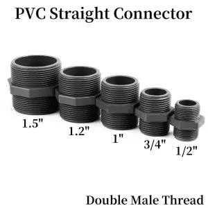 22 인치 이중 수나사 PVC 동등한 스트레이트 커넥터 수족관 물고기 탱크 파이프 피팅 정원 물